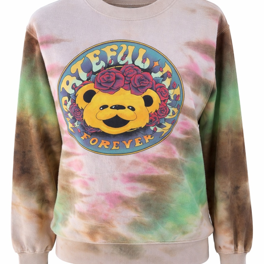 Grateful Dead Grateful Forever Tie-Dye Dancing Bear Sweatshirt XS